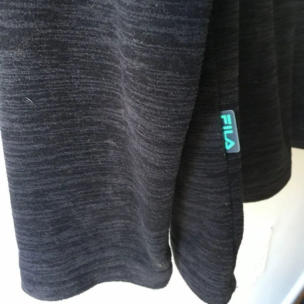 — Fila — Teal + Grey Soft Zip-Up Sweater Jacket - Picture 4 of 5